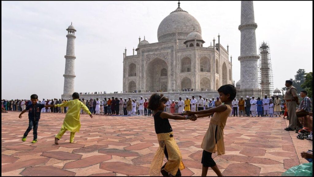 The Taj Mahal is not located in Jaipur. It is actually in Agra, which is a city in the state of Uttar Pradesh, India. The Taj Mahal is a magnificent white marble mausoleum and is considered one of the Seven Wonders of the World. It's definitely worth visiting if you have the opportunity.